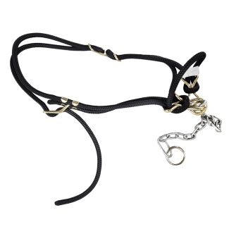 Halter Hackamore Cow Black